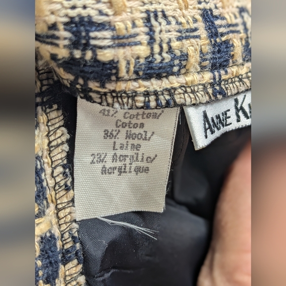 Anne Klein II Vintage Black and Nude Tweed Pencil Skirt 4 - Picture 8 of 10